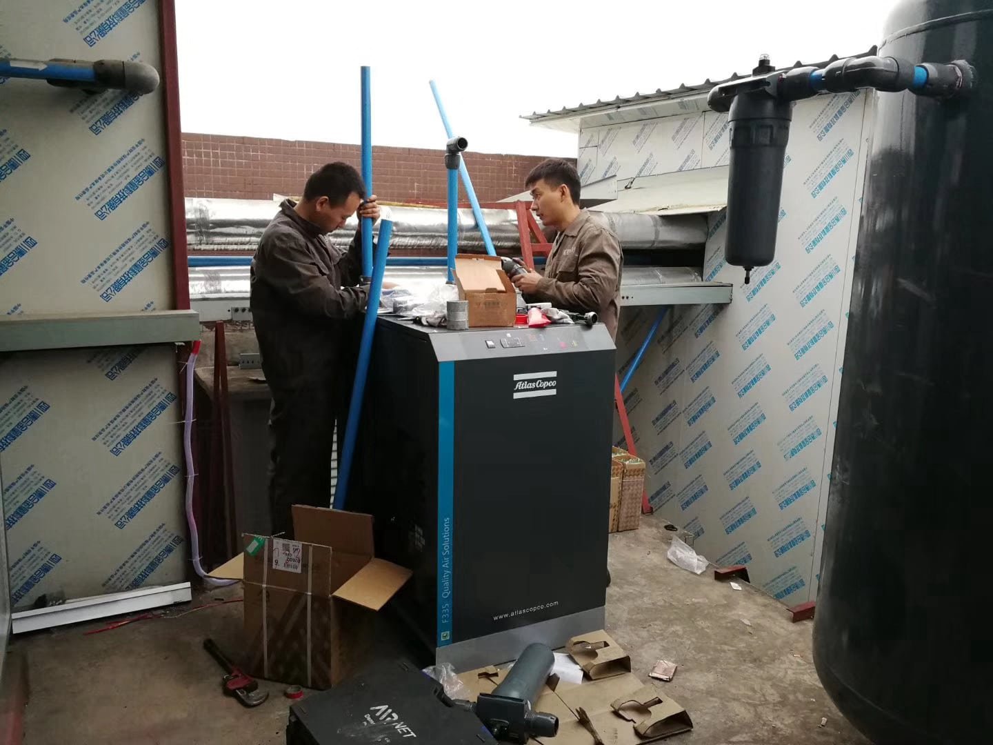 GA26 35 Hp 26 Kw Atlas Copco Rotary Screw Air Compressors 5 Atlas Copco Air Compressor Install Service