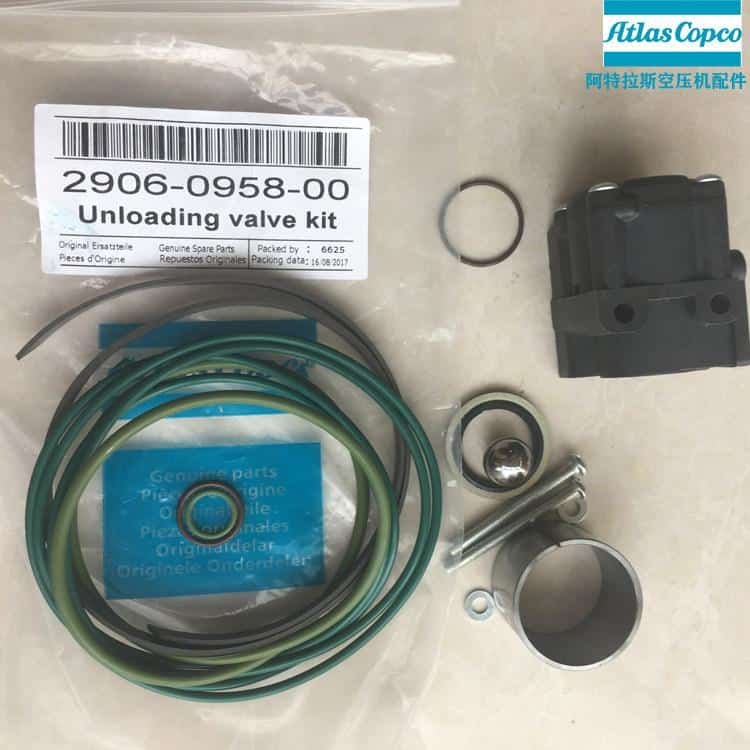 2906095800 Genuine Atlas Copco GA132 Unloading Valve Maintenance Kit 3 2906 0958 00 Atlas Genuine Unloading Valve Maintenance Kit