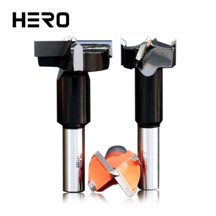 12mm-80mm Kitchen Hinge Cutter Centering Drill Bit 10x30 Shank Size 4 Chengdu KOOCUT Hinge boring bits wood drilling cup drill bits Professional Supplier