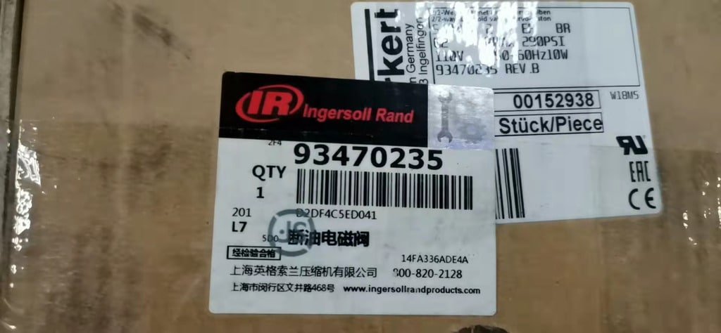 93470235 Original Solenoid Valve - Ingersoll Rand China Distributor Top Price 4 93470235 Ingersoll Rand Solenoid Oil Cut Valve Assembly