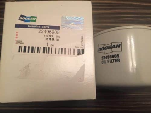 22532378 Genuine Original Fuel Filter Doosan China Supplier 10 22496905 Doosan ORIGINAL Oil Filter China Supplier