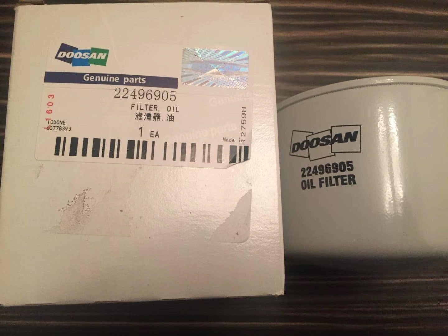 22532378 Genuine Original Fuel Filter Doosan China Supplier 6 22496905 Doosan ORIGINAL Oil Filter China Supplier
