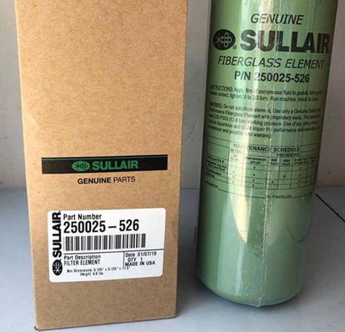 250025-525 and 250025-526 Sullair Genuine ORIGINAL Oil Filter 3 250025-526 Sullair Oil Filters - Genuine Sullair Parts China Supplier