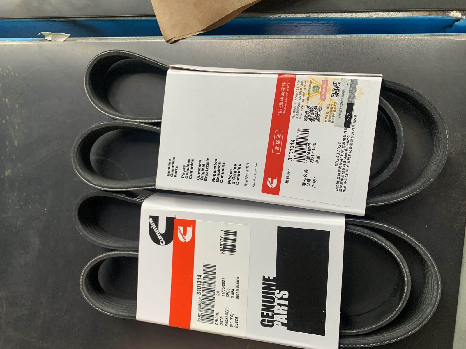 88292000-566 Sullair/3101314 Cummins V Ribbed Belt from Trustworthy China Supplier 3 Sullair Cummins 3104680 = 3101314 Genuine Original V Ribbed Belt
